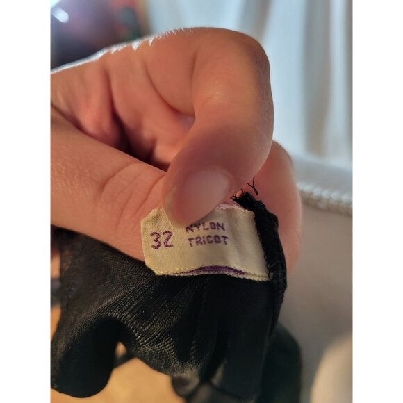 VINTAGE ROGERS RUN-PROOF - WOMENS 32 - Black GODDESS NIGHT GOWN Lace - Picture 7 of 7